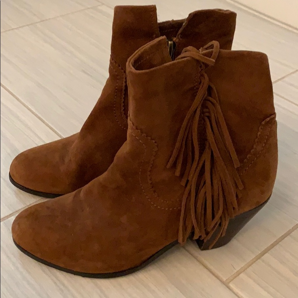 Sam Edelman Suede Fringe Bootie